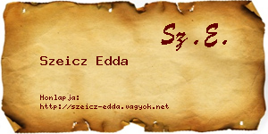 Szeicz Edda névjegykártya